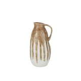 VASE PAINT CER BEIGE LIGHT BROWN 37